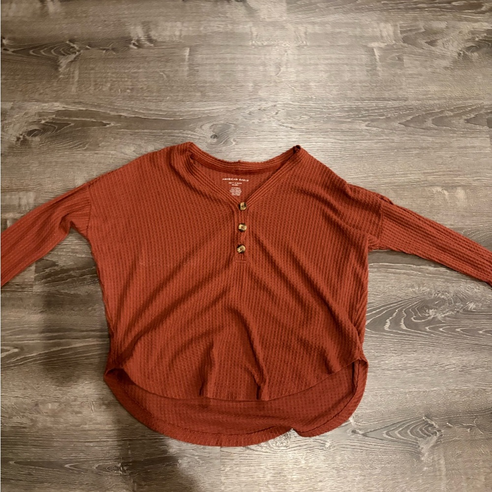 American Eagle Outfitters Soft & Sexy Plush Top in Rust